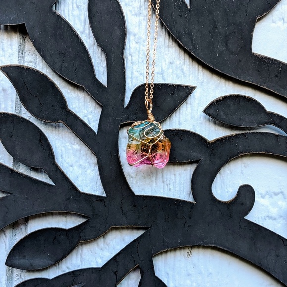 Boutique Jewelry - BOGO!Natural Rainbow Quartz Pendant Necklace